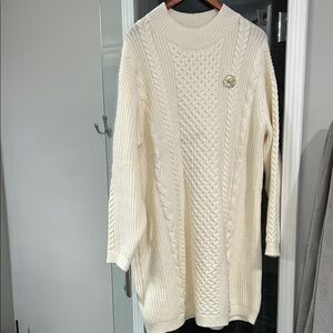 Banana Republic Cream Cable Knit Sweater XL